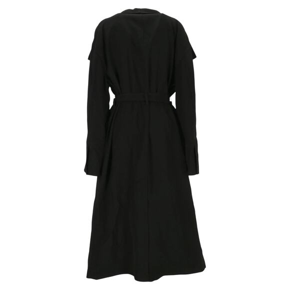 Totême Women's Signature Flowing Twill Trench Coat Black Pre-Fall '24 - Picture 2 of 16